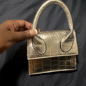 Silver mini bag